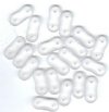 20 4x16mm Two Hole Spacer - Matte Crystal